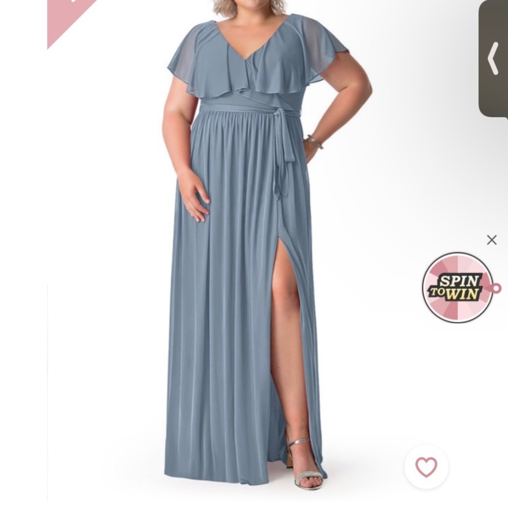 Azazie Jael- Dusty Blue Bridesmaid Dress